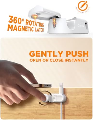 Chfeila 4Pack Magnetic Cable Clips, Dual Slot Cable Holder Clips, White - Image 2