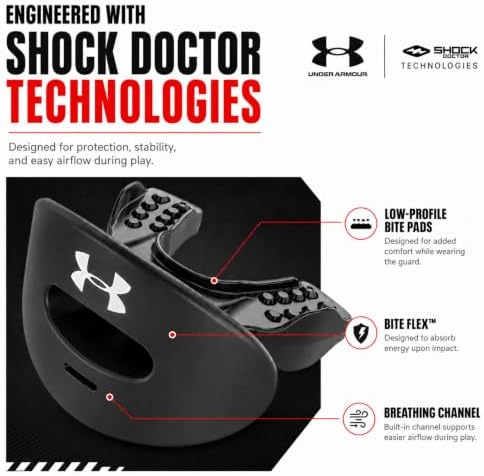 Under Armour Lip Gaurd for Football, Football Mouth Guard With Strap, Football Mouthpiece, Full Mouth Protection, Football Mouth Guard for Braces, Lip Guard Mouth Piece, Adult and Youth Mouth Guards - Image 5