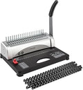 TIANSE Binding Machine, 21-Holes, 450 Sheets, Comb Binding Machines with Starter Kit 100 PCS 3/8'' Comb Binding Spines, Comb Binder Machine Book Maker Perfect for Letter Size, A4, A5 or Smaller Sizes by TIANSE