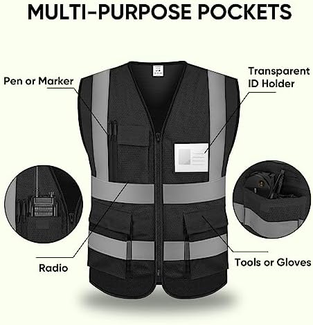 TICONN High Visibility Reflective Safety Vest for Men & Women, ANSI Class 2 - Image 4
