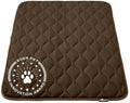 Paw Inspired Washable Padded Crate Mats for Dogs, Dark Brown, 41x28 Inch by HOME