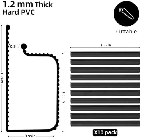 YECAYE 157in Cable Management Cord Organizer, Cable Raceway, Black - Image 2