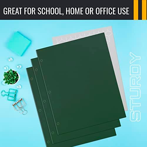 Better Office Products Two Pocket Portfolio Folders, 50-Pack, Dark Green, Letter Size Paper Folders, 50 Pieces, Hunter Green - Image 6