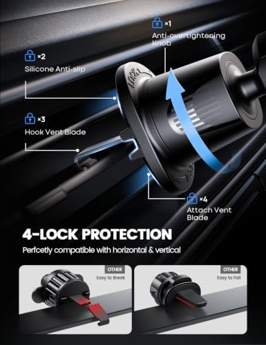 Lamicall 2026 Wider Clamp & Metal Hook Car Phone Holder Vent Accessories - Image 5
