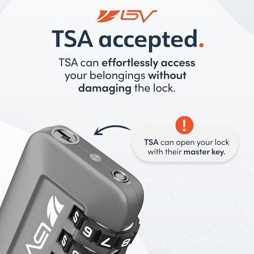 TSA Accepted Luggage Travel Lock, Set-Your-Own Combination Lock for School Gym Locker, Luggage Suitcase Baggage Locks, Filing Cabinets, Toolbox, Case (Slate Gray, 2 Pack) - Image 5