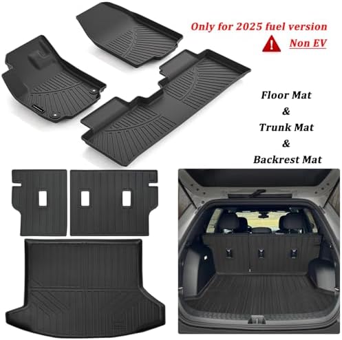 Floor Mats & Trunk Mat Backrest Mat for 2025 2026 Chevy Equinox(Only Gas) & GMC Terrain 2025 2026, TPE All Weather Protection for Chevrolet Equinox Accessories - Image 2