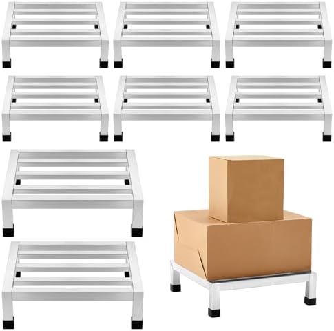 MorningRo 8 Pack Dunnage Rack 13.8" Long x 13.8" Wide, 3.9" Height by MorningRo
