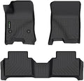 Floor Mats for Chevrolet Chevy Colorado 2023-2025 2026(Crew Cab) & GMC Canyon 2023-2026 All Weather Protection TPE Heavy Duty Automotive Floor Liners Custom Front& 2nd Row Accessories, Black by HAFIDI