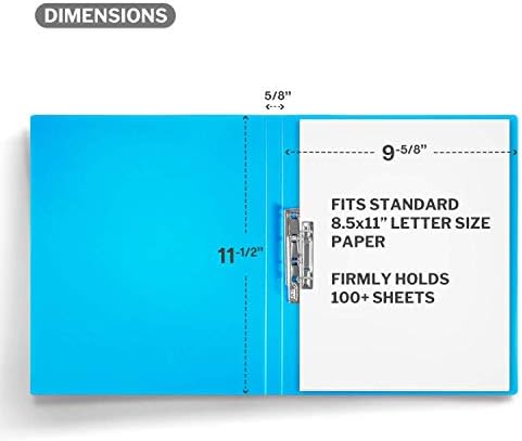 CRANBURY Punchless Clamp Binder, Ringless 8.5x11 Folder, Blue - Image 6