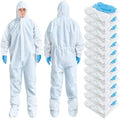 TrelaCo 12 sets Hazmat Suit Disposable Protective Coveralls Full Body by TrelaCo