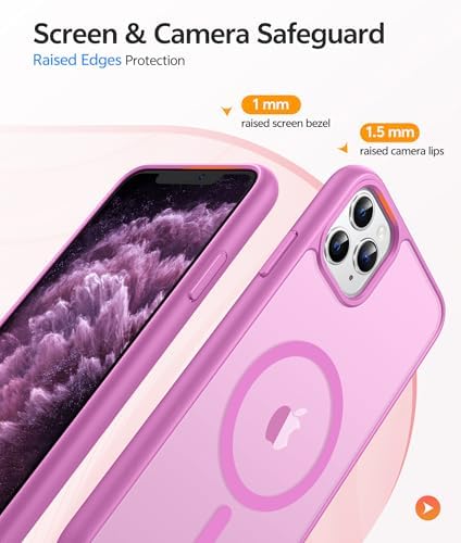 FNTCASE for iPhone 11 Pro Case, Fit for Magsafe, Translucent Matte Back - Image 4
