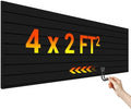 Ezlaino Slatwall 4 FT x 2 FT, PVC Slat Wall Paneling Garage Wall Organizer by Ezlaino
