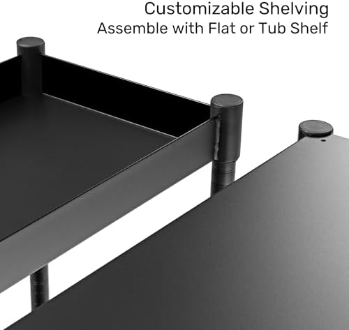 MightyHaul 18" Heavy-Duty Utility Cart with 2 Reversible Shelves, 1,200 lb Capacity, Heavy-Duty Casters for Industrial Use - Image 3