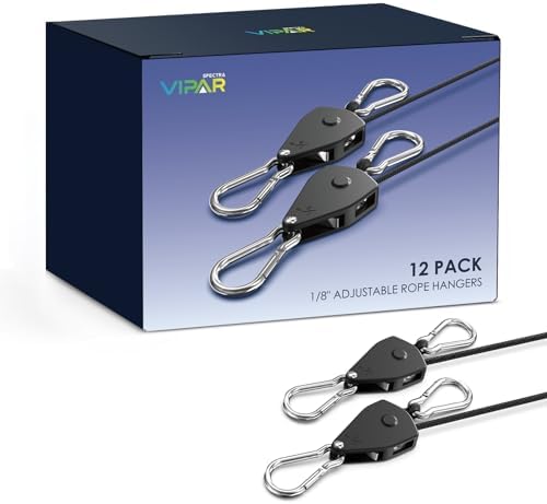Retractable Heavy Duty Ratchet Tie Down Straps 1/8" 12 Pack, 8ft Tie-Down by VIPARSPECTRA