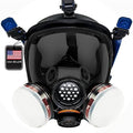 Parcil Distribution Full Face Respirator Mask - Air Purifying, Organic Vapor & Particulate - Industrial Use - CE Tested by ParcilDistribution