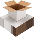EXYGLO 40 Pack 7x7x6 Shipping Boxes for Small Business, White Corrugated Cardboard Small Box for Packaging, Moving, Mailing, and Storing by EXYGLO