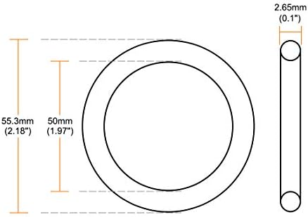 uxcell Nitrile Rubber O-Rings 55.3mm OD 50mm ID 2.65mm Width, Metric Nitrile Rubber Sealing Gasket, Pack of 5 - Image 3