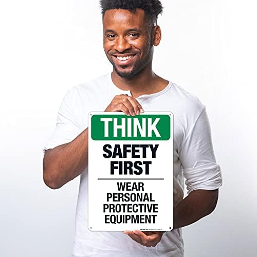 Think Safety First Wear Personal Protective Equipment Sign, - Image 2