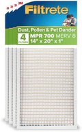 Filtrete 14x20x1 Air Filter, MERV 8, MPR 700, 4 HVAC Filters by Filtrete