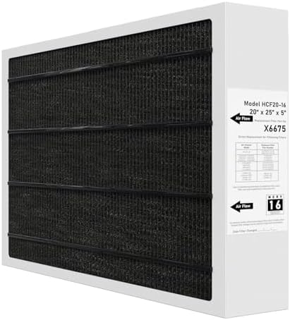 X6675 Merv 16 Air Filter 20x25x5 Efficient Air Filter Compatible with Lennox X6675 and Lennox HCC20-28 Furnace HVAC System, Part Number HCF20-16 1 Pack by Pitymody