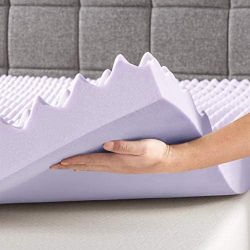 Best Price Mattress 3 Inch Egg Crate Memory Foam Mattress Topper with Soothing Lavender Infusion, CertiPUR-US Certified, Dorm Essentials, Cal King - Image 4