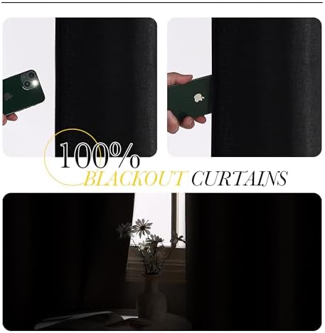 NICETOWN 100% Black Out Curtain for Patio Sliding Door, W100 x L96 in - Image 4