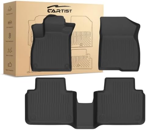 Cartist Custom Fit for Floor Mats Honda Accord 2018 2019 2020 2021 2022 (All Models) Floor Liners All Weather Front & 2nd Row Full Set TPE Waterproof by cartist