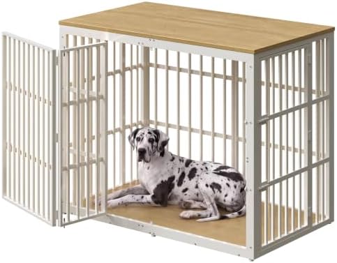 Lyromix 54" Taller Dog Crate Furniture for Great Dane, Natural Beech by Lyromix