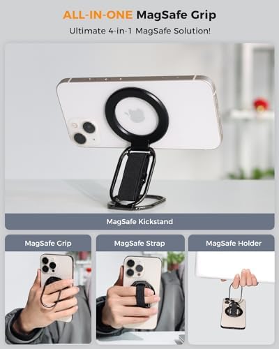 SUPERONE for MagSafe Phone Grip Kickstand, Magnetic Phone Ring Holder - Image 6