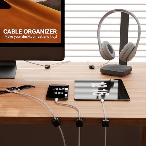 Daisyhome Rotatable Cord Organizer, Strong Adhesive Spring Cable Clips - Image 3