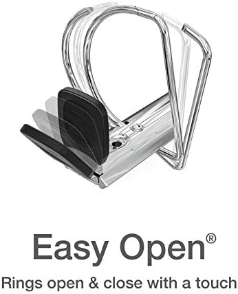 Oxford 3 Ring Binders, 1 inch ONE-Touch Easy Open D Rings, Durable Binders for School and Office, ClearVue, Xtralife Hinge, Non-Stick, PVC-Free, Black, Holds 250 Sheets, 4 PK (79903) - Image 2