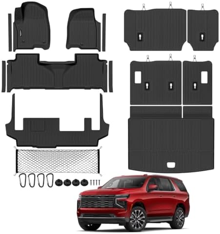 Floor Mat Set for 2025 2026 Chevy Suburban/GMC Yukon XL 8 Seats by TongamaAllWeatherFloorMats