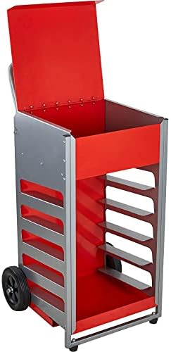5-Shelf Scale Storage Cart, Heavy-Duty Steel, Locking Casters - Image 2