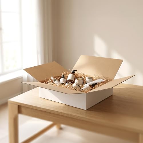 CRUGLA 12x12x3 Shipping Boxes 25 Pack, White Corrugated Cardboard Boxes with Side-Lock and Pre-Applied Double-Sided Tape, Easy Assemble Packing Mailer Boxes for Small Business Shipping - Image 3