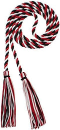 Tassel Depot Graduation Honor Cord - Black/Red/White - Every School Color Available - Made In Usa by TasselDepot