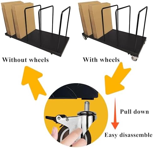 Svtneooy™ Steel Carton Stand Steel Portable Carton Cart with Dividers - 42.5" x 18" x 28", 450 Lb. Capacity - Image 7