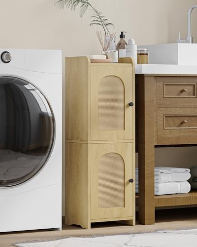 Hzuaneri Bathroom Storage Cabinet, Small Corner Floor Cabinet with 2 Doors - Image 4
