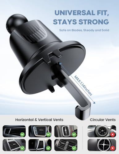 Lamicall 2026 Wider Clamp & Metal Hook Car Phone Holder Vent Accessories - Image 4