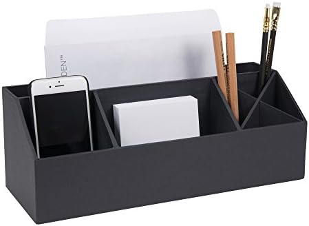 Bigso Elisa Desktop Organizer - Durable Office Desk Organizer with 7 Compartments for Office Supplies and Accessories - 13.1 in x 4.9 in x 4.9 in - Dark Gray - Image 4