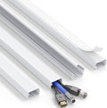 ZhiYo 63in White Cord Hider Wall, Large Size Fits 2-4 Cords, 1.2inW 0.7inH by ZhiYo