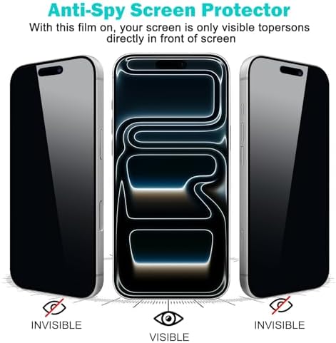PEHAEL for iPhone 17 Pro Privacy Screen Protector+Camera Lens Protector - Image 4