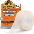 GORILLA Invisible Hold Mounting Tape, Holds Up to 15 lbs, Clear, 1" x 60", (Pack of 6) by Gorilla