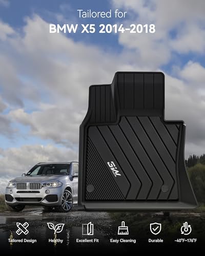 3W BMW X5 Floor Mats & Cargo Liner 2014-2018, TPE All Weather Heavy Duty - Image 3
