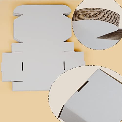 9x6x2 Inches Shipping Boxes Pack of 25, White Corrugated Cardboard Boxes for Small Bussiness - Image 3