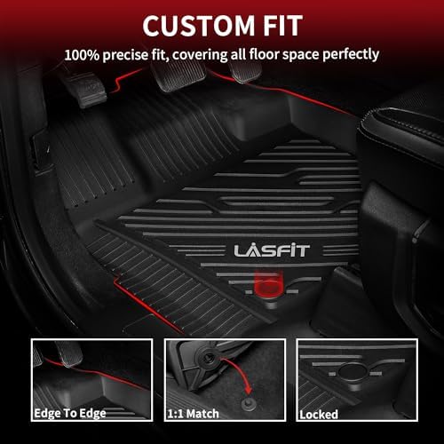 LASFIT Floor Mats for Ford F-150 2015-2026 SuperCrew, w/o Fold Flat Storage - Image 6