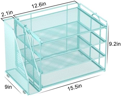 Spacrea 4-Tier Paper Organizer for Desk with File Organizer - Image 5