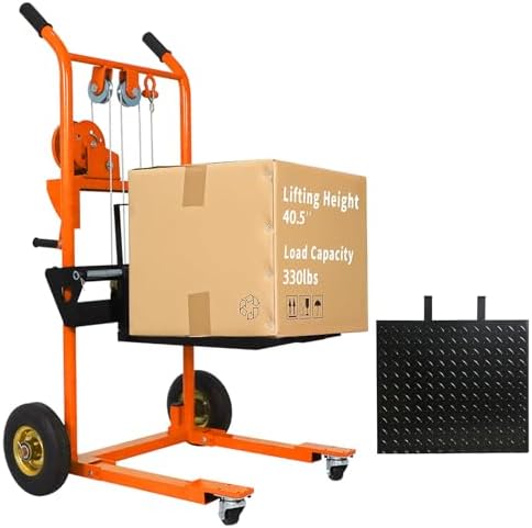 Tory Carrier Winch Stacker Material Lift Dolly 330 lbs 40.5" Max Lift by TTORYCARRIER