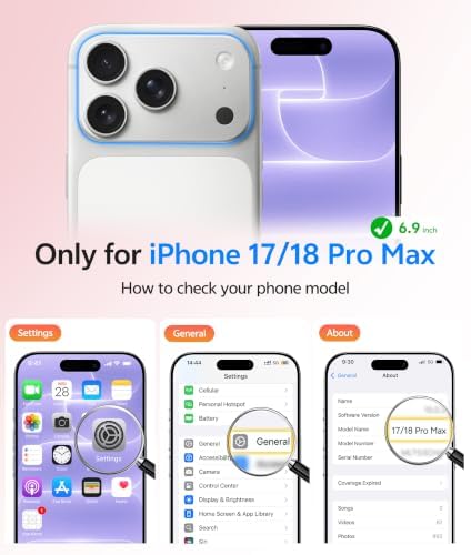 FNTCASE for iPhone 18 Pro Max Case/iPhone 17 Pro Max Case, Screen Protector - Image 2