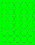 NextDayLabels - Pack of 25 Sheets, 8-1/2 x 11" Fluorescent Labels by NextDayLabels