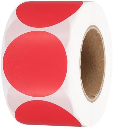 PATIKIL 1.5in Thermal Label Stickers,500Pcs Thermal Sticker,Red by PATIKIL